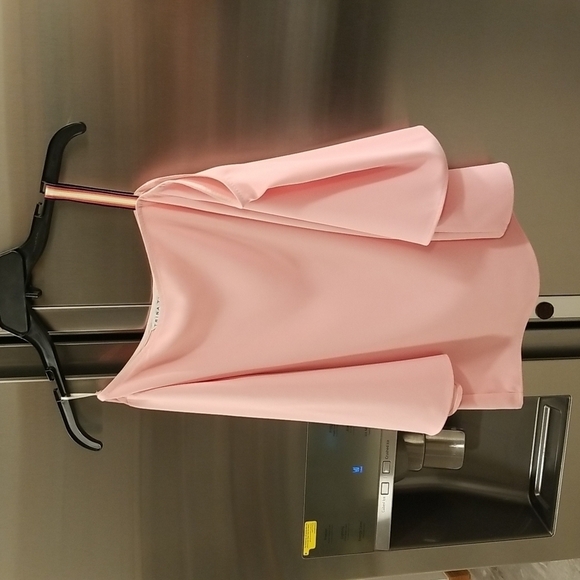 💕TRINA TURK💕 Superior Top ~ Asymmetrical One Shoulder Crepe Pink Small S NWT - Picture 4 of 10
